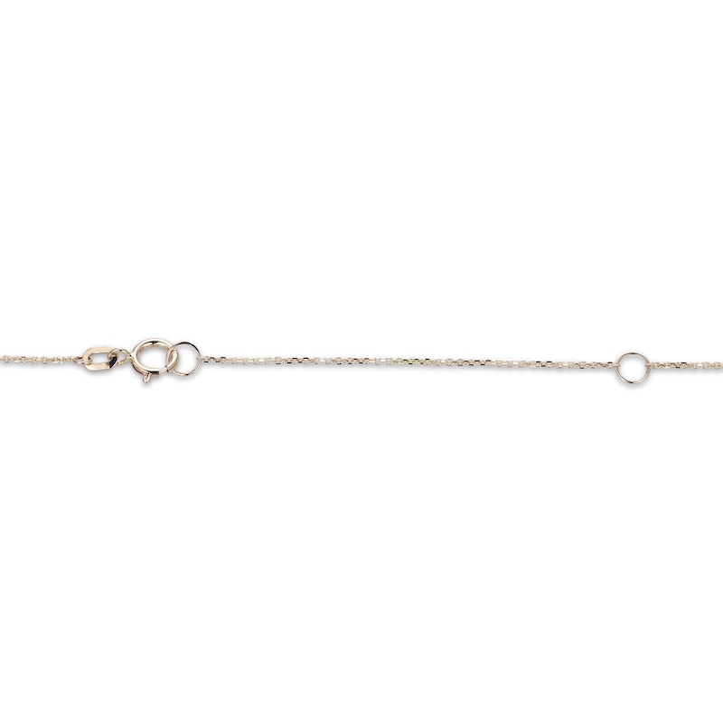 Main Image 4 of Nephrite Jade & Diamond Donut Necklace 1/15 ct tw 14K Yellow Gold 18&quot;