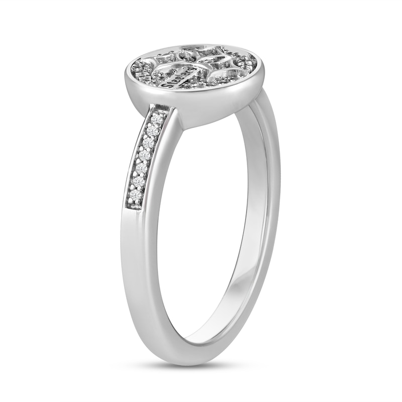 Main Image 5 of True Fans Pittsburgh Steelers 1/15 ct tw Diamond Ring Sterling Silver