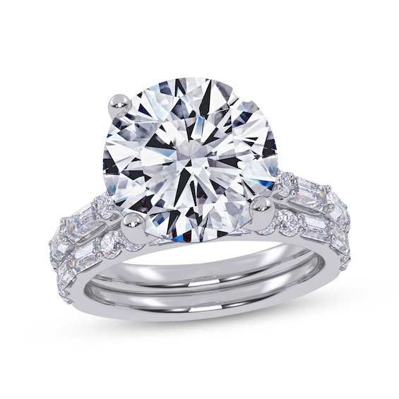 Round-Cut Lab-Grown Diamond Bridal Set 5 ct tw 14K White Gold