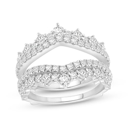 Now + Forever Lab-Grown Diamonds Chevron Enhancer Ring 1-1/2 ct tw 14K White Gold
