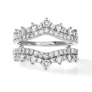 Now + Forever Lab-Grown Diamonds Chevron Enhancer Ring 1-1/2 ct tw 14K White Gold