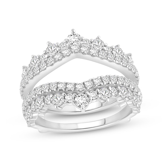 Now + Forever Lab-Grown Diamonds Chevron Enhancer Ring 1-1/2 ct tw 14K White Gold