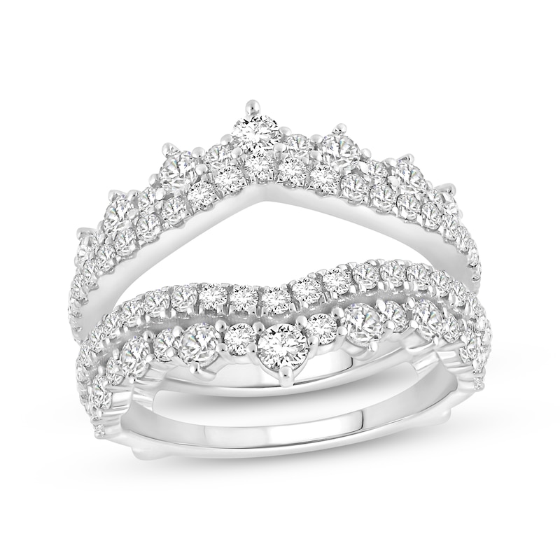 Main Image 1 of Now + Forever Lab-Grown Diamonds Chevron Enhancer Ring 1-1/2 ct tw 14K White Gold
