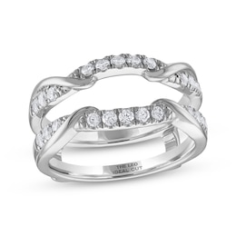 THE LEO Ideal Cut Diamond Enhancer Ring 1/2 ct tw 14K White Gold