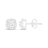 Thumbnail Image 1 of KAY Lab-Grown Diamonds Cushion Halo Stud Earrings 1/2 ct tw Sterling Silver