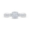 Thumbnail Image 3 of Princess-Cut Quad Diamond Promise Ring 1/5 ct tw 10K White Gold
