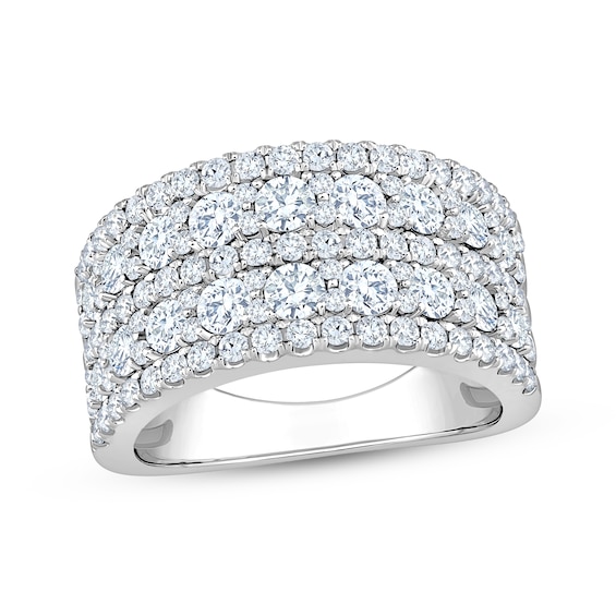 KAY Lab-Grown Diamonds Multi-Row Anniversary Ring 2 ct tw 14K White Gold
