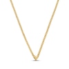 Thumbnail Image 2 of Chevron Rope Chain Necklace Hollow 10K Yellow Gold 22"