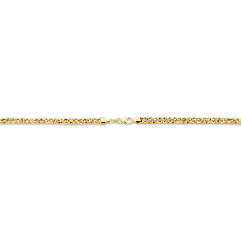 Main Image 3 of Chevron Rope Chain Necklace Hollow 10K Yellow Gold 22"