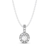 Thumbnail Image 1 of THE LEO Diamond Circle Halo Necklace 5/8 ct tw 14K White Gold 19"