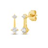 Thumbnail Image 1 of Milestones Lab-Grown Diamond Two-Stone Drop Earrings 1/4 ct tw 10K Yellow Gold