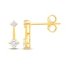 Thumbnail Image 3 of Milestones Lab-Grown Diamond Two-Stone Drop Earrings 1/4 ct tw 10K Yellow Gold