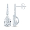 Thumbnail Image 3 of Monique Lhuillier Bliss Pear-Shaped Lab-Grown Diamond Drop Earrings 3-1/4 ct tw Platinum-Plated Sterling Silver
