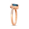 Thumbnail Image 2 of Le Vian Marquise-Cut Blue Topaz Ring 1/6 ct tw Diamonds 14K Strawberry Gold