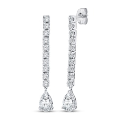 KAY Lab-Grown Diamonds Pear-Shaped & Round-Cut Drop Earrings 2 ct tw 10K White Gold