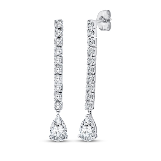 KAY Lab-Grown Diamonds Pear-Shaped & Round-Cut Drop Earrings 2 ct tw 10K White Gold