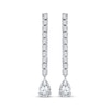 Thumbnail Image 2 of KAY Lab-Grown Diamonds Pear-Shaped & Round-Cut Drop Earrings 2 ct tw 10K White Gold