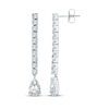 Thumbnail Image 3 of KAY Lab-Grown Diamonds Pear-Shaped & Round-Cut Drop Earrings 2 ct tw 10K White Gold