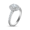 Thumbnail Image 2 of KAY Signature Collection Oval-Cut Diamond Double Halo Engagement Ring 3/4 ct tw 14K White Gold