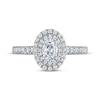 Thumbnail Image 3 of KAY Signature Collection Oval-Cut Diamond Double Halo Engagement Ring 3/4 ct tw 14K White Gold