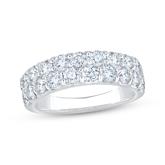 Now + Forever Lab-Grown Diamonds Two-Row Anniversary Ring 2 ct tw 14K White Gold