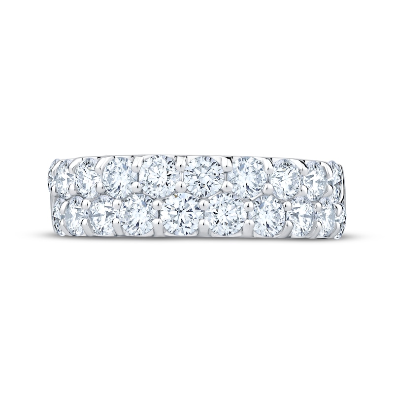 Main Image 4 of Now + Forever Lab-Grown Diamonds Two-Row Anniversary Ring 2 ct tw 14K White Gold
