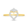 Thumbnail Image 4 of Diamond Tiara Open Heart Ring 1/6 ct tw 10K Yellow Gold
