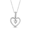 Thumbnail Image 3 of KAY Lab-Grown Diamonds Heart Frame Necklace 1/4 ct tw 10K White Gold 18"