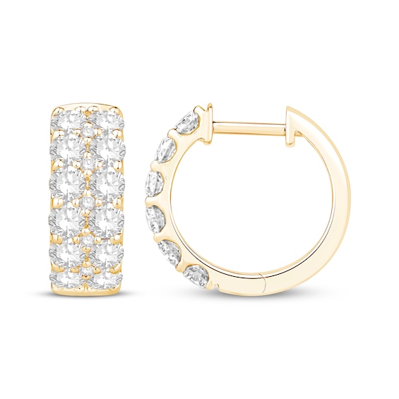 KAY Lab-Grown Diamonds Hoop Earrings 2 ct tw 10K Yellow Gold
