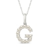 Thumbnail Image 1 of Cultured Pearl Letter G Necklace Sterling Silver 18"
