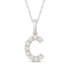 Thumbnail Image 1 of Cultured Pearl Letter C Necklace Sterling Silver 18"