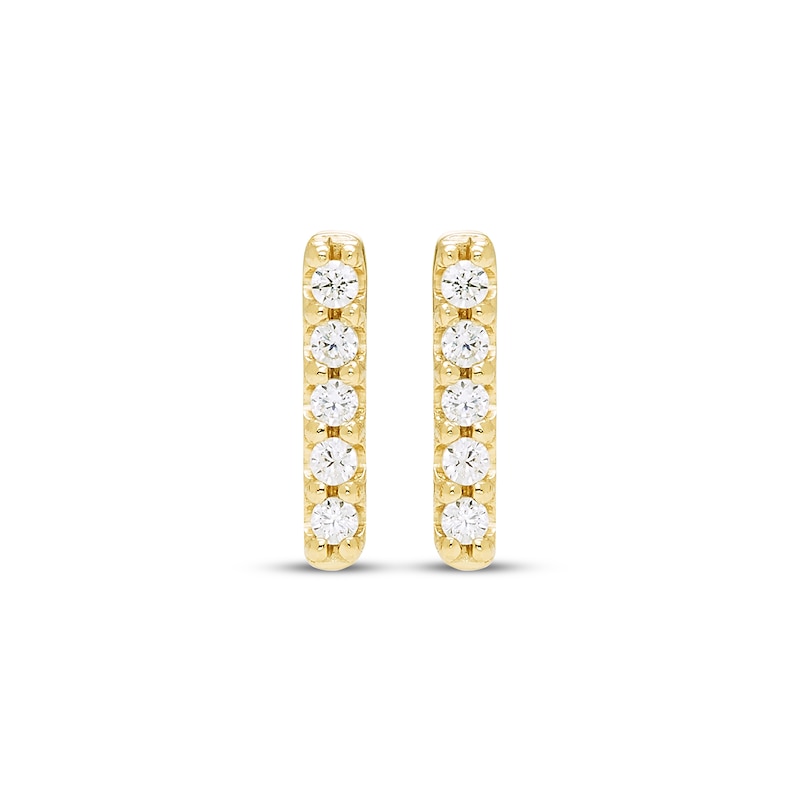 Main Image 2 of STUDIO BY KAY Lab-Grown Diamond Bar Stud Flat Back Earrings 1/15 ct tw 24K Yellow Gold Vermeil Sterling Silver