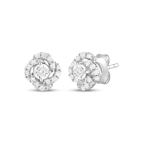 KAY Lab-Grown Diamonds Knot Stud Earrings 1/2 ct tw Sterling Silver