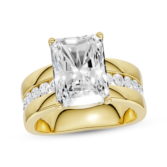 Now + Forever Certified Lab-Grown Diamonds Radiant-Cut Engagement Ring 4-1/2 ct tw 14K Yellow Gold