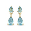 Thumbnail Image 2 of STUDIO BY KAY Pear-Shaped Swiss Blue Topaz Dangle Earrings 24K Yellow Gold Vermeil Sterling Silver