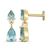 Thumbnail Image 3 of STUDIO BY KAY Pear-Shaped Swiss Blue Topaz Dangle Earrings 24K Yellow Gold Vermeil Sterling Silver
