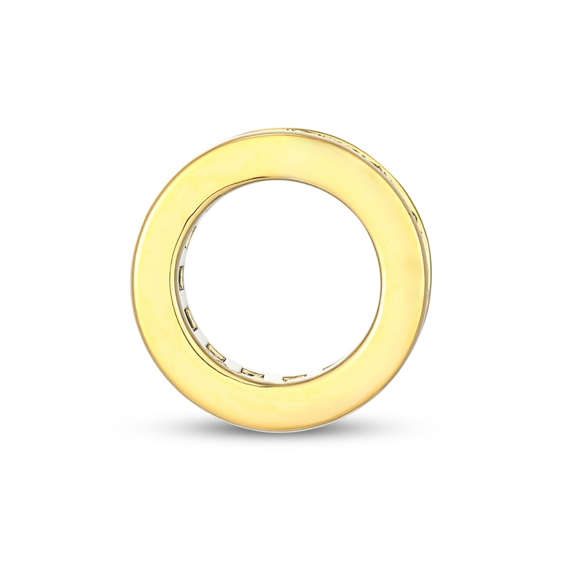 Main Image 3 of STUDIO BY KAY Baguette-Cut Blue Lab-Created Sapphire East-West Rondelle Charm 24K Yellow Gold Vermeil Sterling Silver