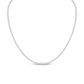 KAY Lab-Grown Diamonds & Adjustable Chain Tennis Necklace 2 ct tw Sterling Silver 18"