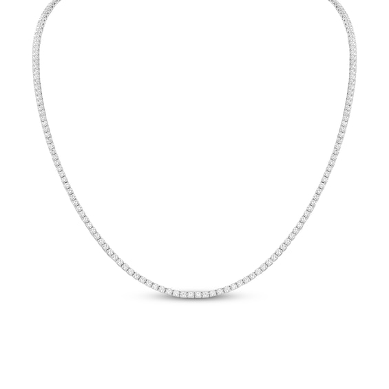 KAY Lab-Grown Diamonds & Adjustable Chain Tennis Necklace 2 ct tw Sterling Silver 18"