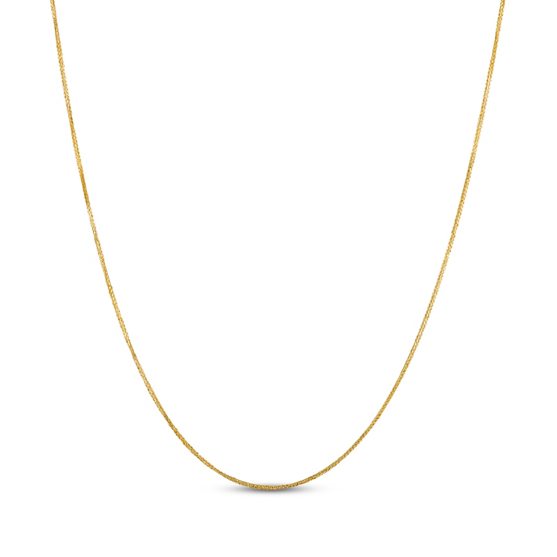 Main Image 1 of 0.75mm Wheat Chain Necklace Solid 10K Yellow Gold 18"