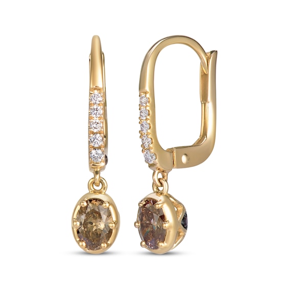 Le Vian Antique Oval-Cut Diamond Drop Earrings 3/4 ct tw 14K Honey Gold