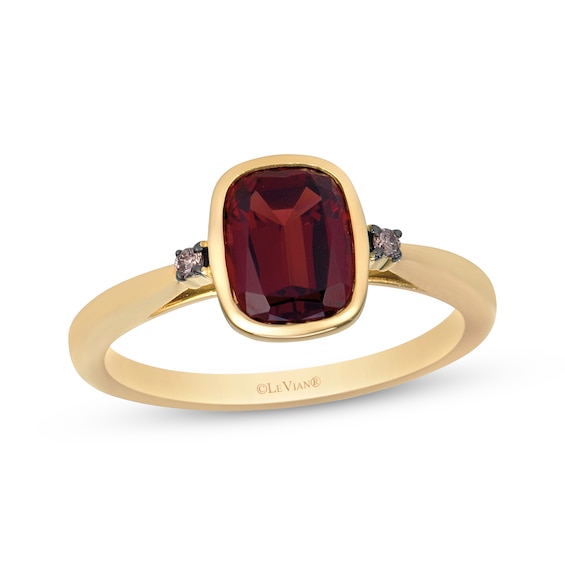 Le Vian Antique Cushion-Cut Natural Garnet & Diamond Accent Ring 14K Honey Gold
