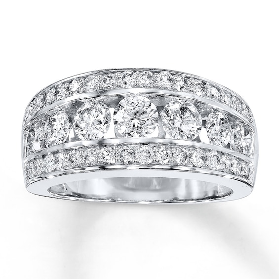 Diamond Ring 2 ct tw Round-cut 14K White Gold | Kay