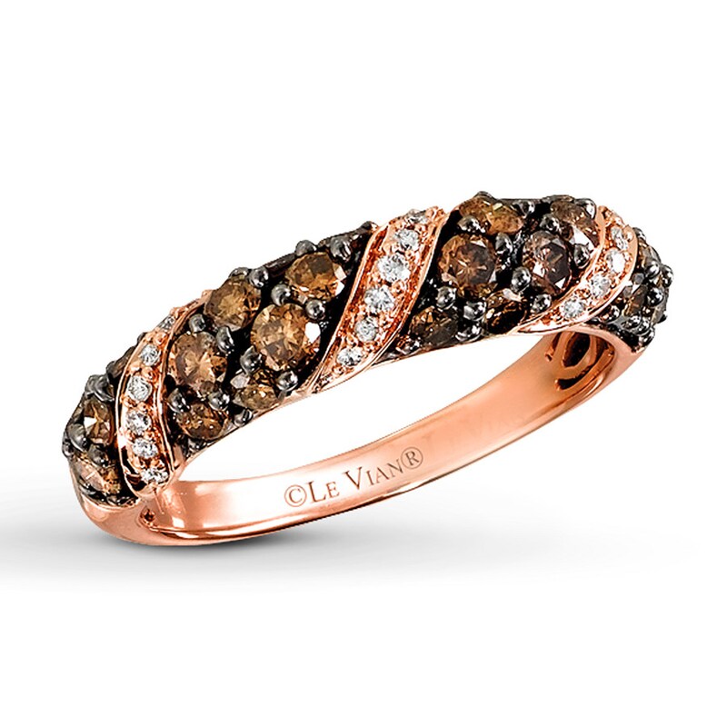 Le Vian Chocolate Diamonds 1 carat tw Ring 14K Strawberry Gold