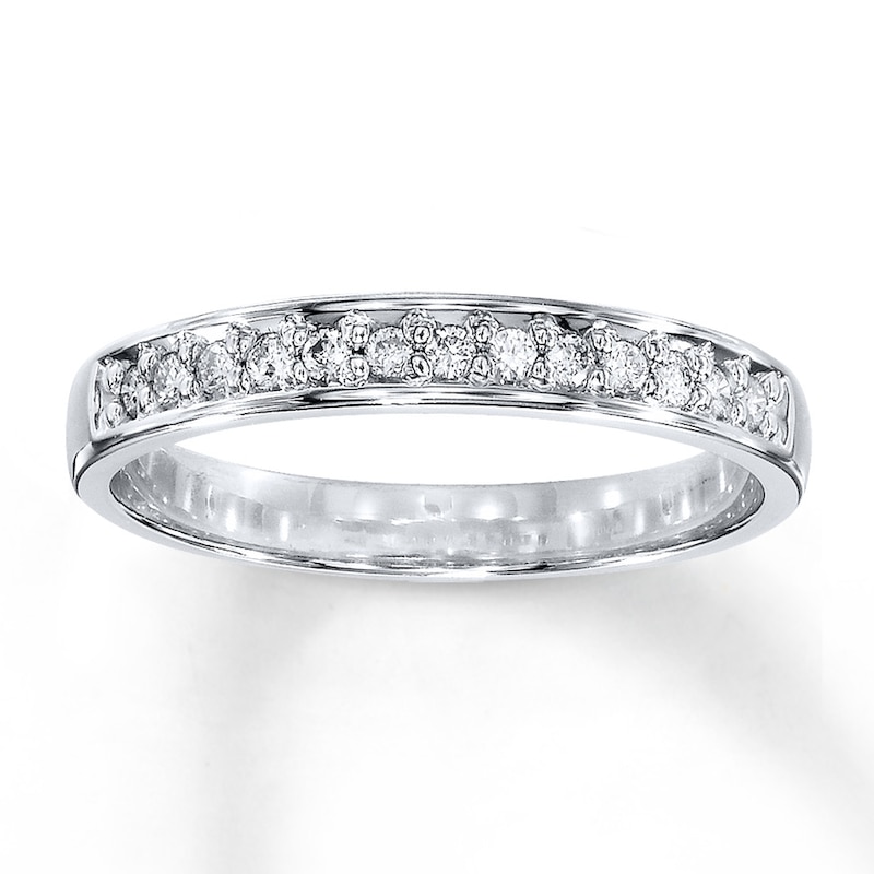 Diamond Anniversary Band 1/8 ct tw Round-cut 10K White Gold