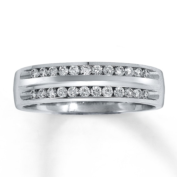 Diamond Anniversary Band 1/4 ct tw Round-cut 10K White Gold