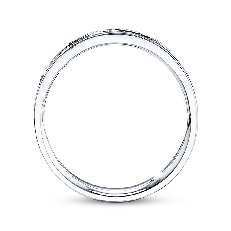 Diamond Wedding Band 1/4 ct tw Princess-cut 10K White Gold