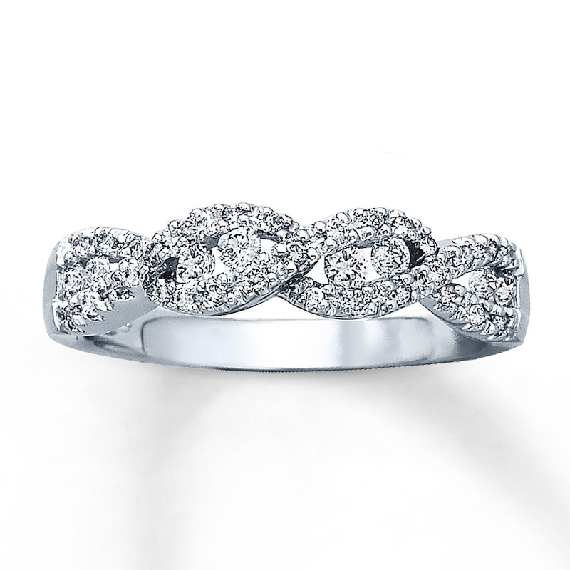 Diamond Band 1/3 ct tw Round-Cut 10K White Gold