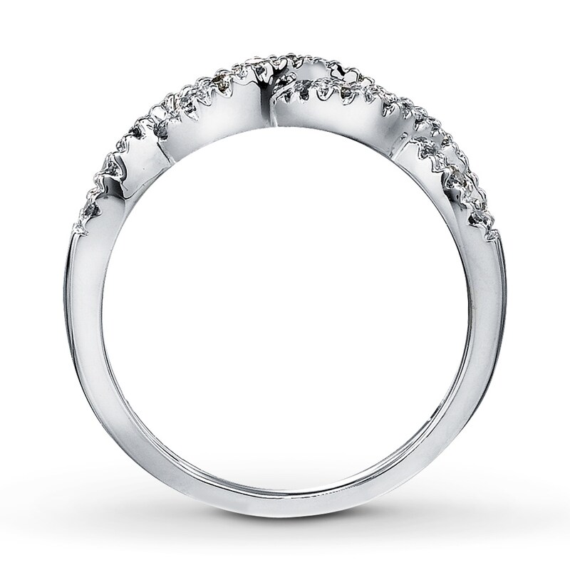 Main Image 2 of Now + Forever Diamond Band 1/3 ct tw Round-Cut 10K White Gold