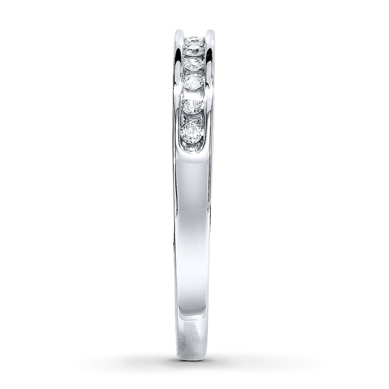 Main Image 2 of Diamond Band 1/10 carat tw Round-cut 10K White Gold